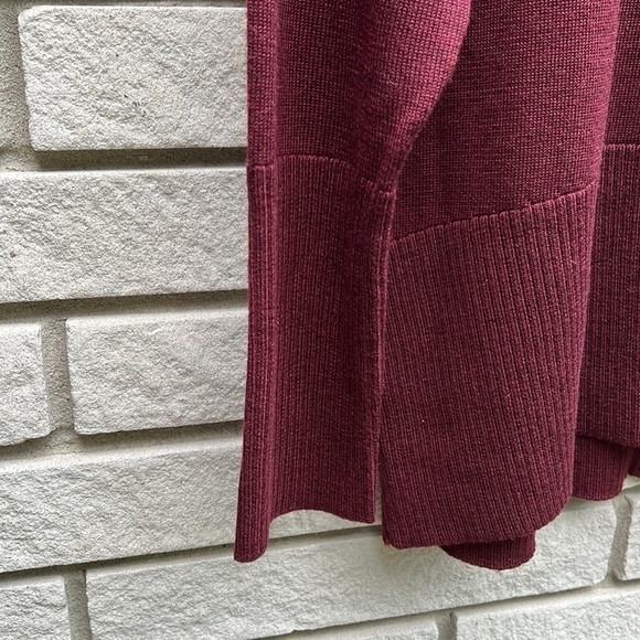 Spanner Burgundy/Wine Mock Neck Knit Sweater S - Picture 5 of 9